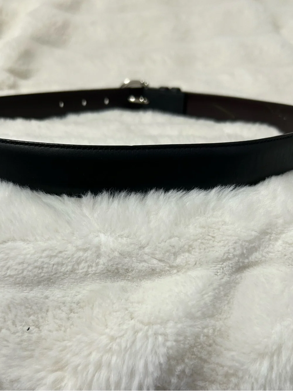 Coach Black vintage Leather Belt with Embossed Logo